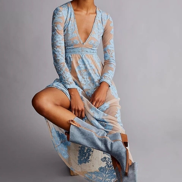 For Love & Lemons Temecula Maxi Dress size S NWT - Picture 1 of 11